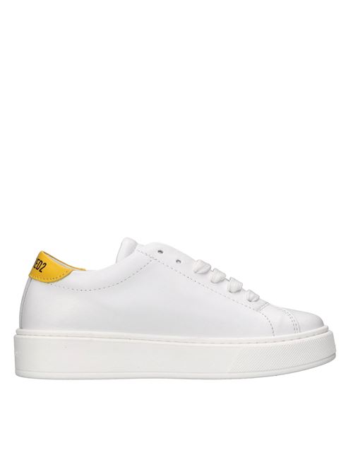 Sneakers in pelle DSQUARED2 | 80313 GINEVRA/TRESORGBIANCO-GIALLO